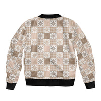 Hawaiian Palaka Quilt Pattern Bomber Jacket Hawaii Culture Pineapple LT9 - Polynesian Pride