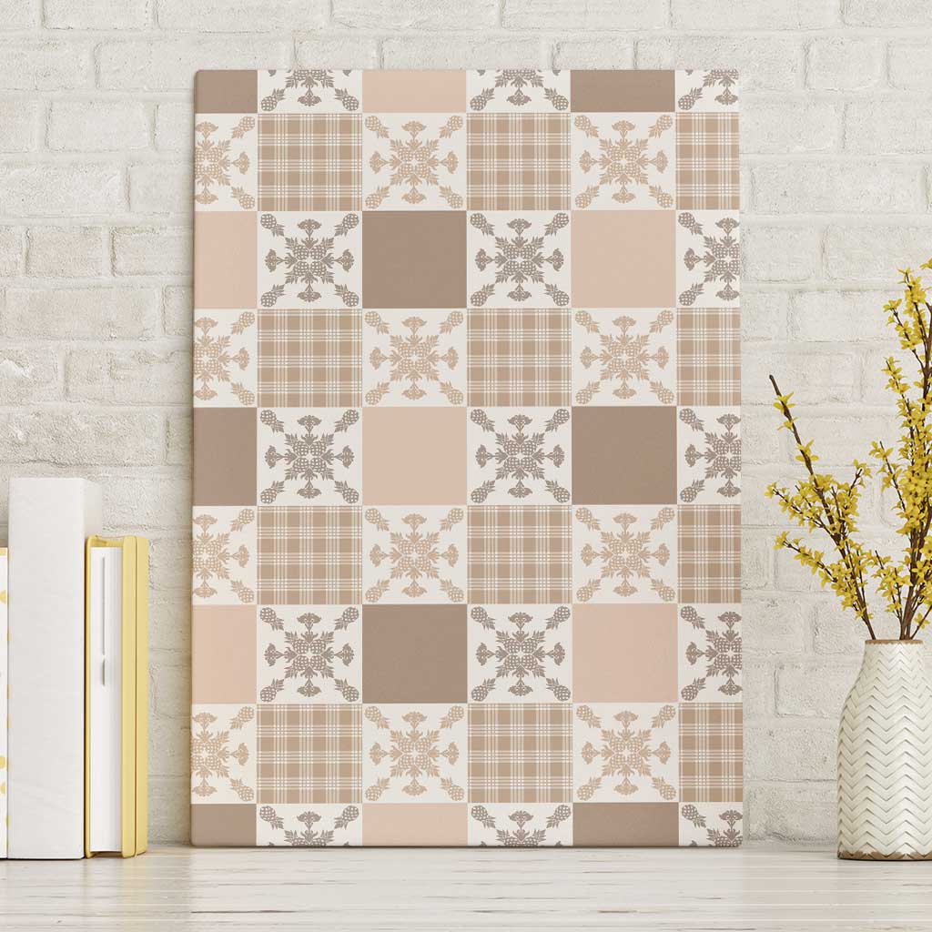 Hawaiian Palaka Quilt Pattern Canvas Wall Art Hawaii Culture Pineapple - Polynesian Pride