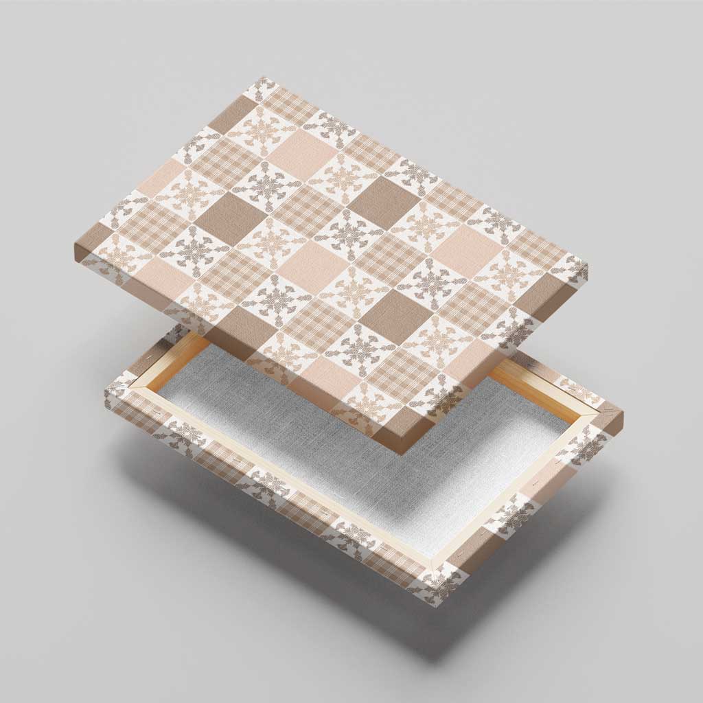 Hawaiian Palaka Quilt Pattern Canvas Wall Art Hawaii Culture Pineapple - Polynesian Pride