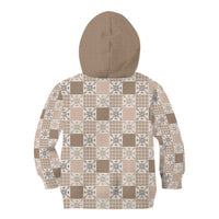 Hawaiian Palaka Quilt Pattern Kid Hoodie Hawaii Culture Pineapple - Polynesian Pride