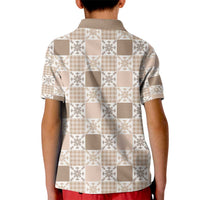 Hawaiian Palaka Quilt Pattern Kid Polo Shirt Hawaii Culture Pineapple - Polynesian Pride