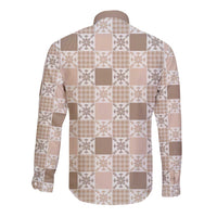 Hawaiian Palaka Quilt Pattern Long Sleeve Button Shirt Hawaii Culture Pineapple LT9 - Polynesian Pride
