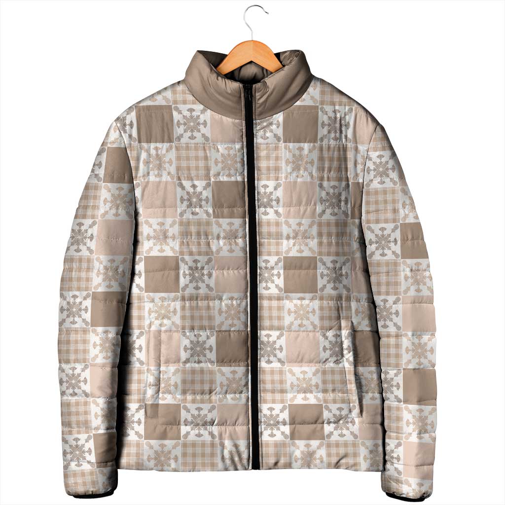 Hawaiian Palaka Quilt Pattern Padded Jacket Hawaii Culture Pineapple - Polynesian Pride