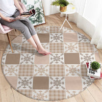 Hawaiian Palaka Quilt Pattern Round Carpet Hawaii Culture Pineapple - Polynesian Pride