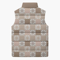Hawaiian Palaka Quilt Pattern Sleeveless Puffer Jacket Hawaii Culture Pineapple LT9 - Polynesian Pride