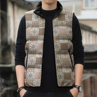 Hawaiian Palaka Quilt Pattern Sleeveless Puffer Jacket Hawaii Culture Pineapple LT9 - Polynesian Pride
