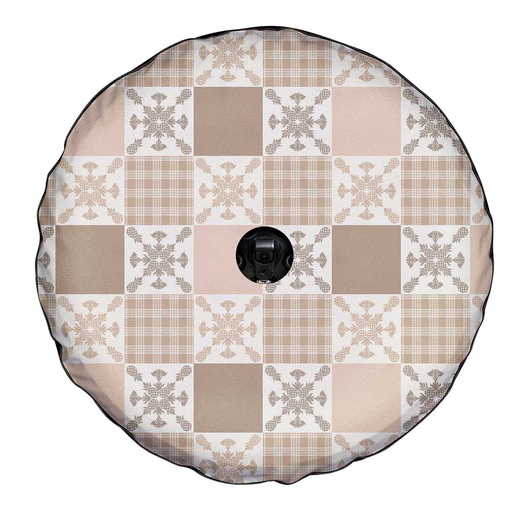 Hawaiian Palaka Quilt Pattern Spare Tire Cover Hawaii Culture Pineapple - Polynesian Pride