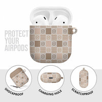 Hawaiian Palaka Quilt Pattern AirPods Case Hawaii Culture Tropical Flowers Mix - Polynesian Pride