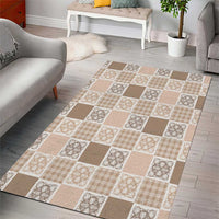 Hawaiian Palaka Quilt Pattern Area Rug Hawaii Culture Tropical Flowers Mix - Polynesian Pride