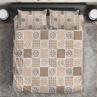 Hawaiian Palaka Quilt Pattern Bedding Set Hawaii Culture Tropical Flowers Mix - Polynesian Pride