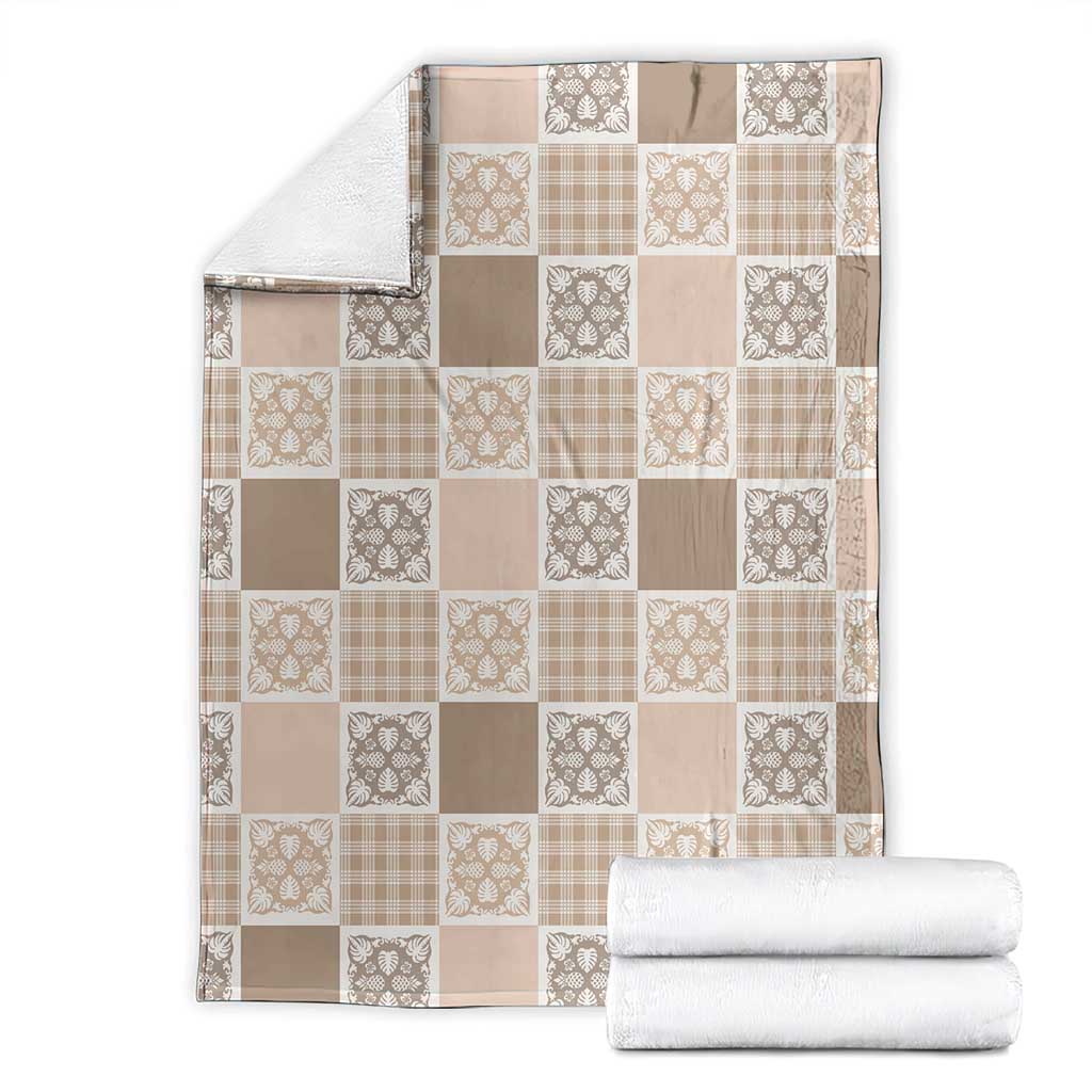 Hawaiian Palaka Quilt Pattern Blanket Hawaii Culture Tropical Flowers Mix - Polynesian Pride