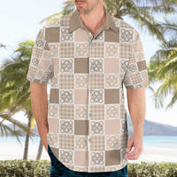 Hawaiian Palaka Quilt Pattern Hawaiian Shirt Hawaii Culture Tropical Flowers Mix - Polynesian Pride
