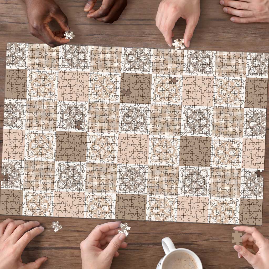 Hawaiian Palaka Quilt Pattern Puzzle Hawaii Culture Tropical Flowers Mix - Polynesian Pride