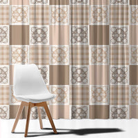 Hawaiian Palaka Quilt Pattern Window Curtain Hawaii Culture Tropical Flowers Mix - Polynesian Pride