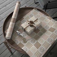 Hawaiian Palaka Quilt Pattern Wrapping Paper Hawaii Culture Tropical Flowers Mix - Polynesian Pride