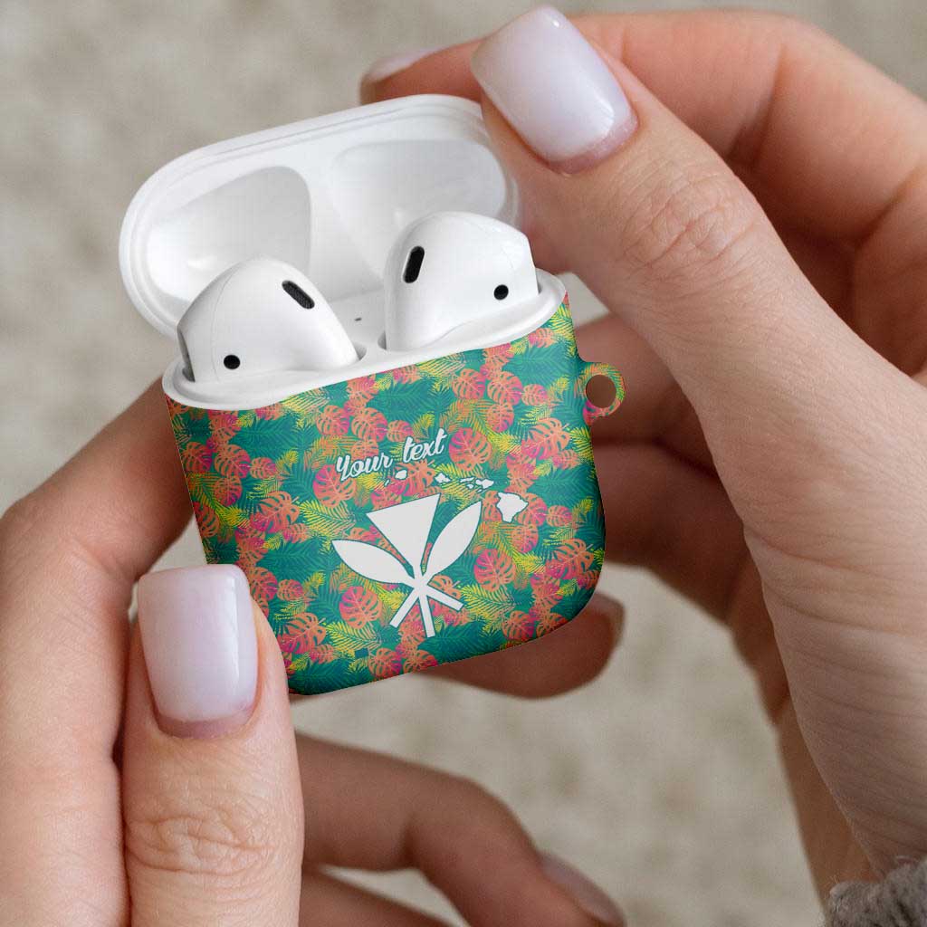 Seamless Hawaiian Quilt Pattern AirPods Case Hawaii Culture Palm Leaf Tropical - Polynesian Pride