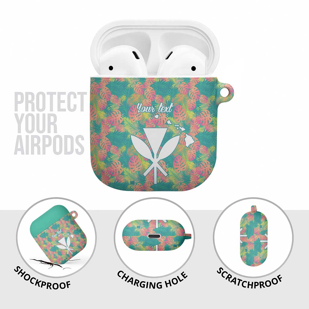 Seamless Hawaiian Quilt Pattern AirPods Case Hawaii Culture Palm Leaf Tropical - Polynesian Pride