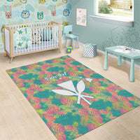 Seamless Hawaiian Quilt Pattern Area Rug Hawaii Culture Palm Leaf Tropical - Polynesian Pride