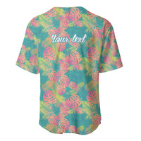 Seamless Hawaiian Quilt Pattern Baseball Jersey Hawaii Culture Palm Leaf Tropical - Polynesian Pride