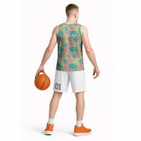 Seamless Hawaiian Quilt Pattern Basketball Jersey Hawaii Culture Palm Leaf Tropical - Polynesian Pride