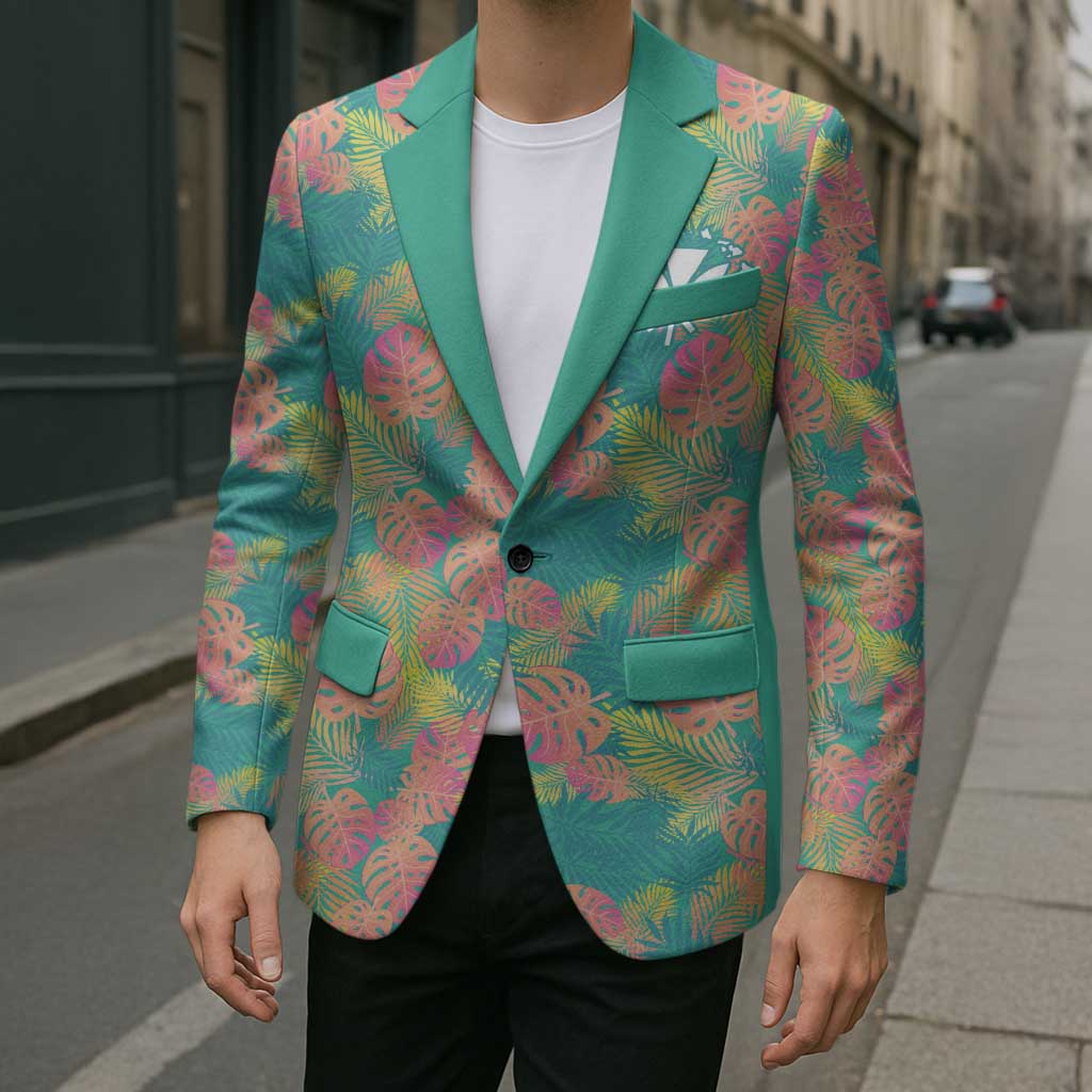 Personalised Seamless Hawaiian Quilt Pattern Blazer Hawaii Culture Palm Leaf Tropical LT9 - Polynesian Pride