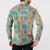 Seamless Hawaiian Quilt Pattern Button Sweatshirt Hawaii Culture Palm Leaf Tropical - Polynesian Pride