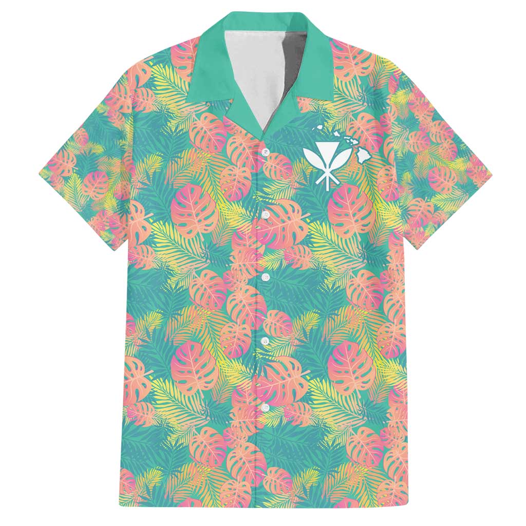 Seamless Hawaiian Quilt Pattern Family Matching Tank Maxi Dress and Hawaiian Shirt Hawaii Culture Palm Leaf Tropical - Polynesian Pride