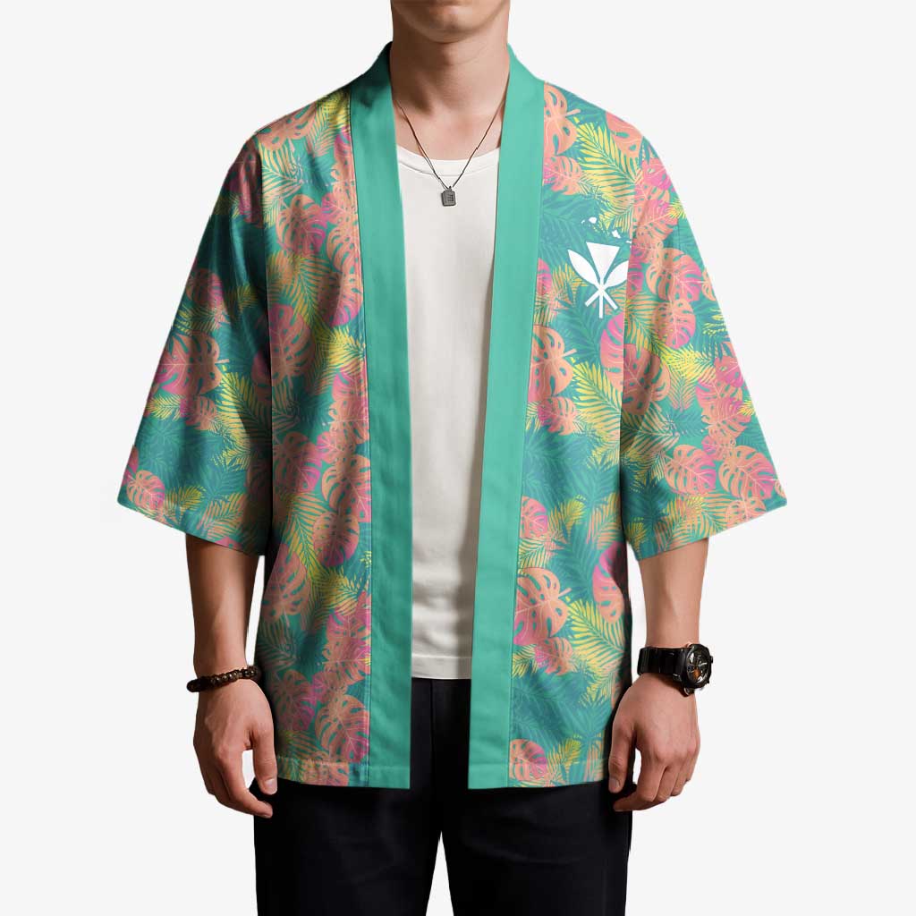 Personalised Seamless Hawaiian Quilt Pattern Kimono Hawaii Culture Palm Leaf Tropical LT9 - Polynesian Pride