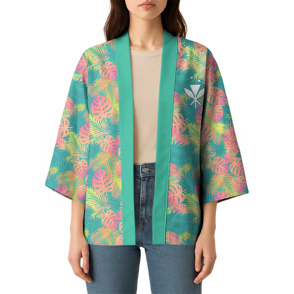 Personalised Seamless Hawaiian Quilt Pattern Kimono Hawaii Culture Palm Leaf Tropical LT9 - Polynesian Pride