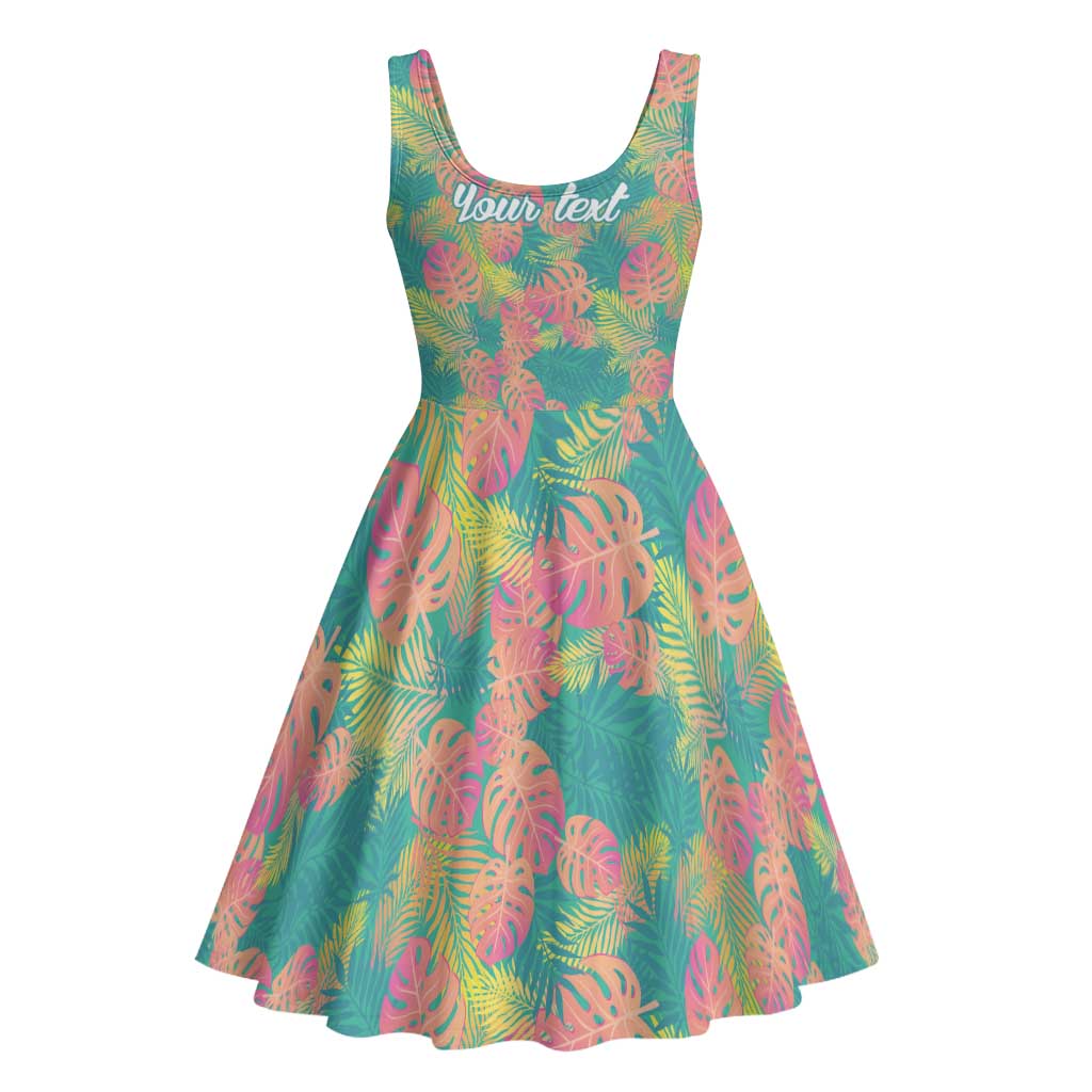 Seamless Hawaiian Quilt Pattern Midi Dress Hawaii Culture Palm Leaf Tropical - Polynesian Pride