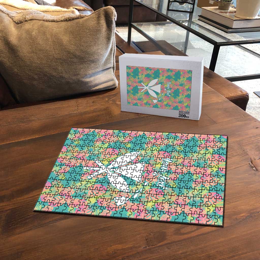 Seamless Hawaiian Quilt Pattern Puzzle Hawaii Culture Palm Leaf Tropical - Polynesian Pride