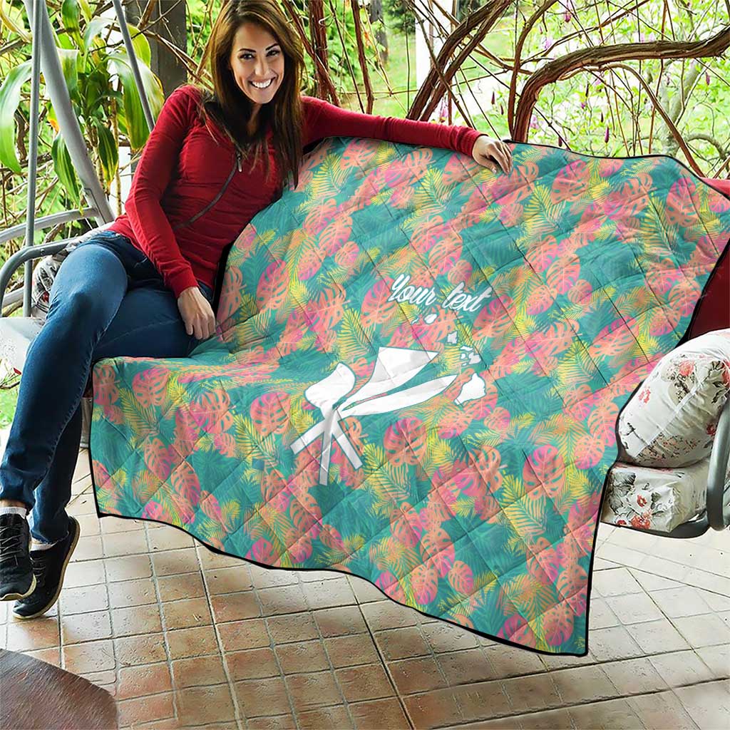 Seamless Hawaiian Quilt Pattern Quilt Hawaii Culture Palm Leaf Tropical - Polynesian Pride