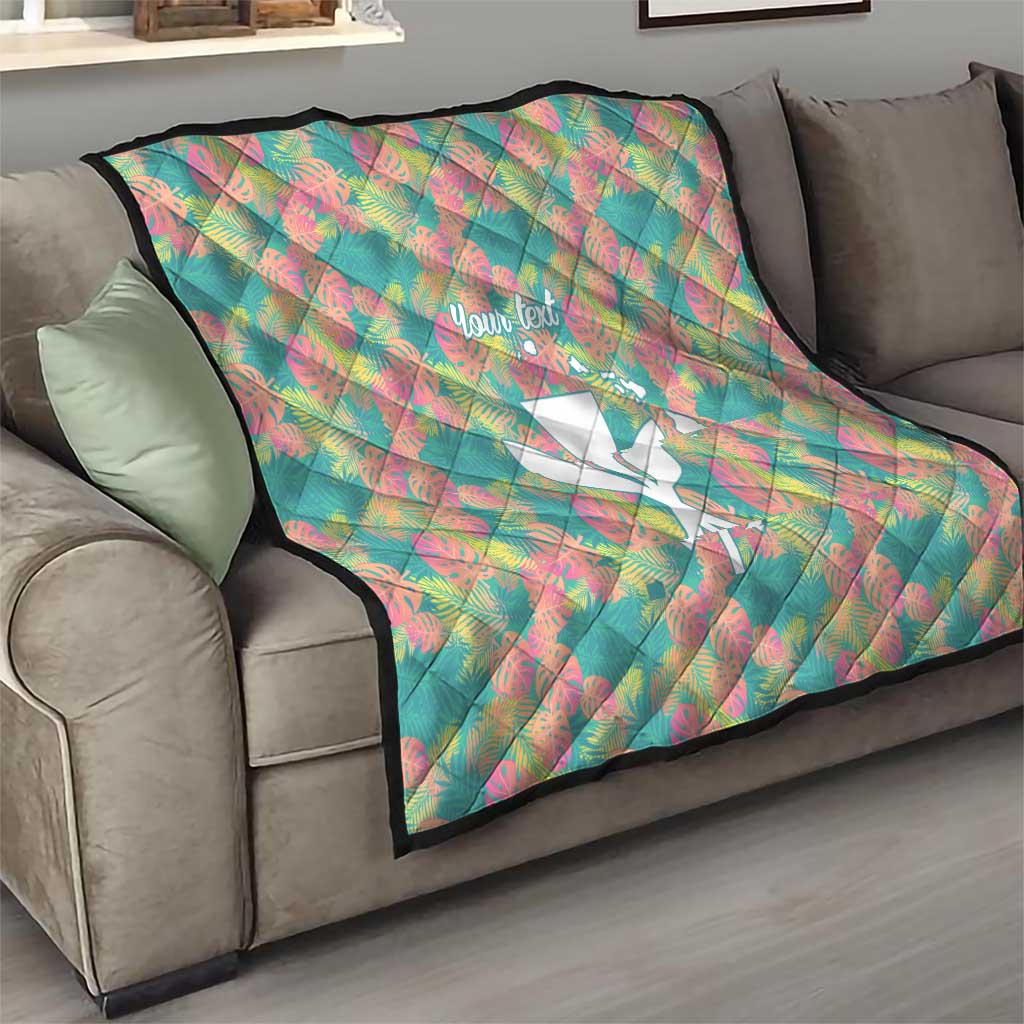 Seamless Hawaiian Quilt Pattern Quilt Hawaii Culture Palm Leaf Tropical - Polynesian Pride