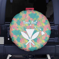 Seamless Hawaiian Quilt Pattern Spare Tire Cover Hawaii Culture Palm Leaf Tropical - Polynesian Pride