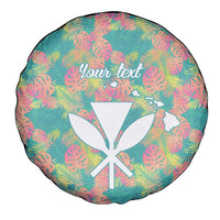 Seamless Hawaiian Quilt Pattern Spare Tire Cover Hawaii Culture Palm Leaf Tropical - Polynesian Pride