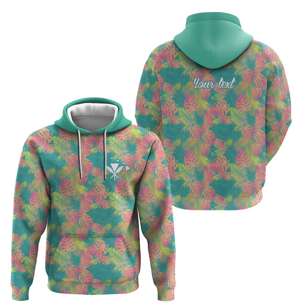 Seamless Hawaiian Quilt Pattern Zip Hoodie Hawaii Culture Palm Leaf Tropical - Polynesian Pride