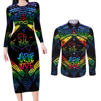tonga-lgbt-couples-matching-long-sleeve-bodycon-dress-and-long-sleeve-button-shirts-love-is-love-ngatu-rainbow-water-color