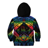 Tonga LGBT Kid Hoodie Love Is Love Ngatu Rainbow Water Color LT9 - Polynesian Pride