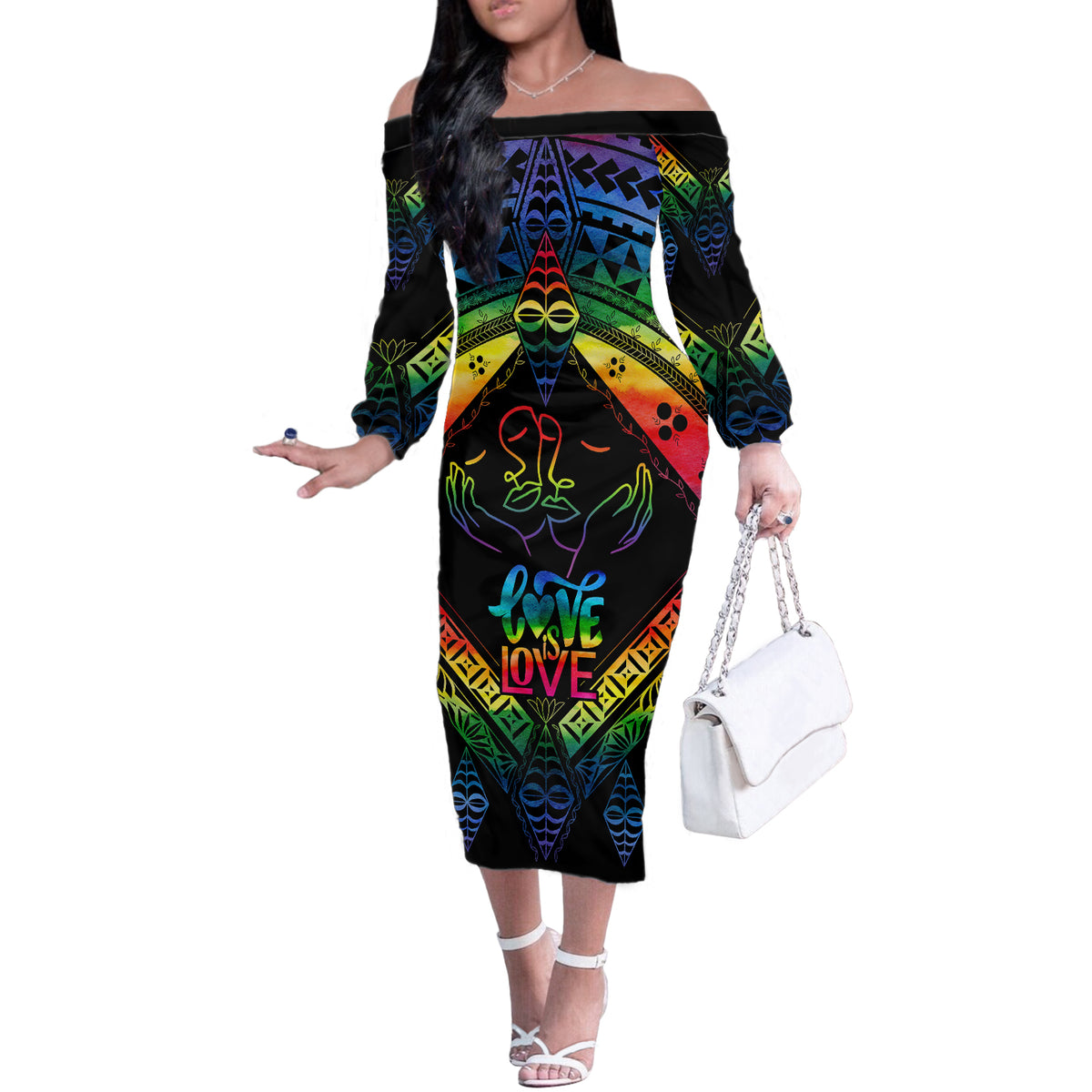 tonga-lgbt-off-the-shoulder-long-sleeve-dress-love-is-love-ngatu-rainbow-water-color