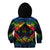 Personalised Tonga LGBT Kid Hoodie Love Is Love Ngatu Rainbow Water Color LT9 - Polynesian Pride