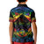 Personalised Tonga LGBT Kid Polo Shirt Love Is Love Ngatu Rainbow Water Color LT9 - Polynesian Pride