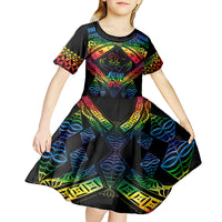 personalised-tonga-lgbt-kid-short-sleeve-dress-love-is-love-ngatu-rainbow-water-color