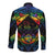 personalised-tonga-lgbt-long-sleeve-button-shirt-love-is-love-ngatu-rainbow-water-color