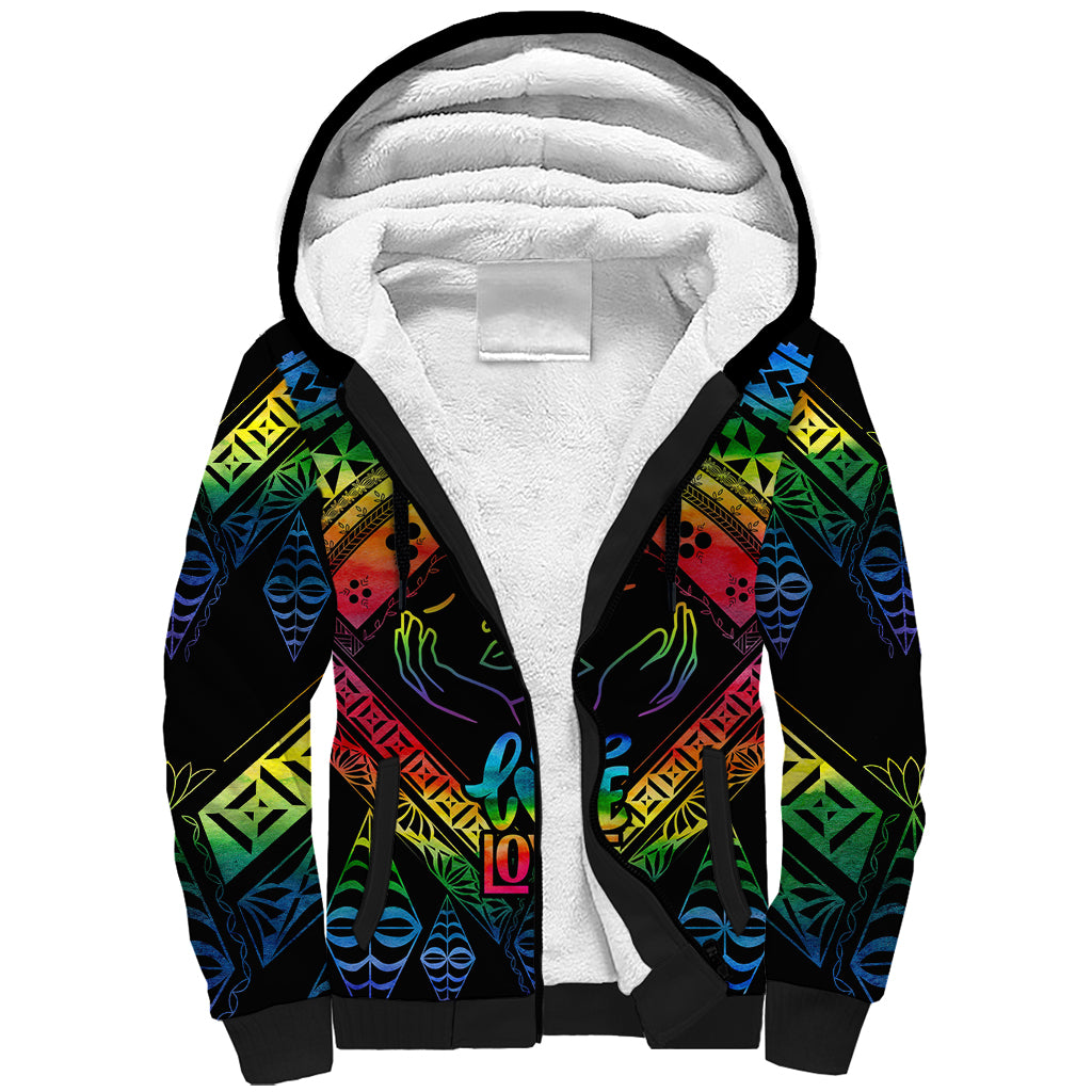 personalised-tonga-lgbt-sherpa-hoodie-love-is-love-ngatu-rainbow-water-color