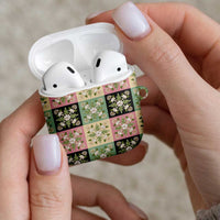 Seamless Pattern Maile and Pikake Lei AirPods Case Squares Maile Leaf - Polynesian Pride