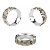 Seamless Pattern Maile and Pikake Lei Classic Ring Squares Maile Leaf LT9 - Polynesian Pride