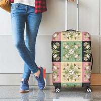 Seamless Pattern Maile and Pikake Lei Luggage Cover Squares Maile Leaf LT9 - Polynesian Pride