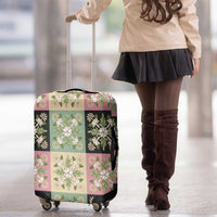 Seamless Pattern Maile and Pikake Lei Luggage Cover Squares Maile Leaf LT9 - Polynesian Pride
