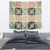 Seamless Pattern Maile and Pikake Lei Tapestry Squares Maile Leaf LT9 - Polynesian Pride