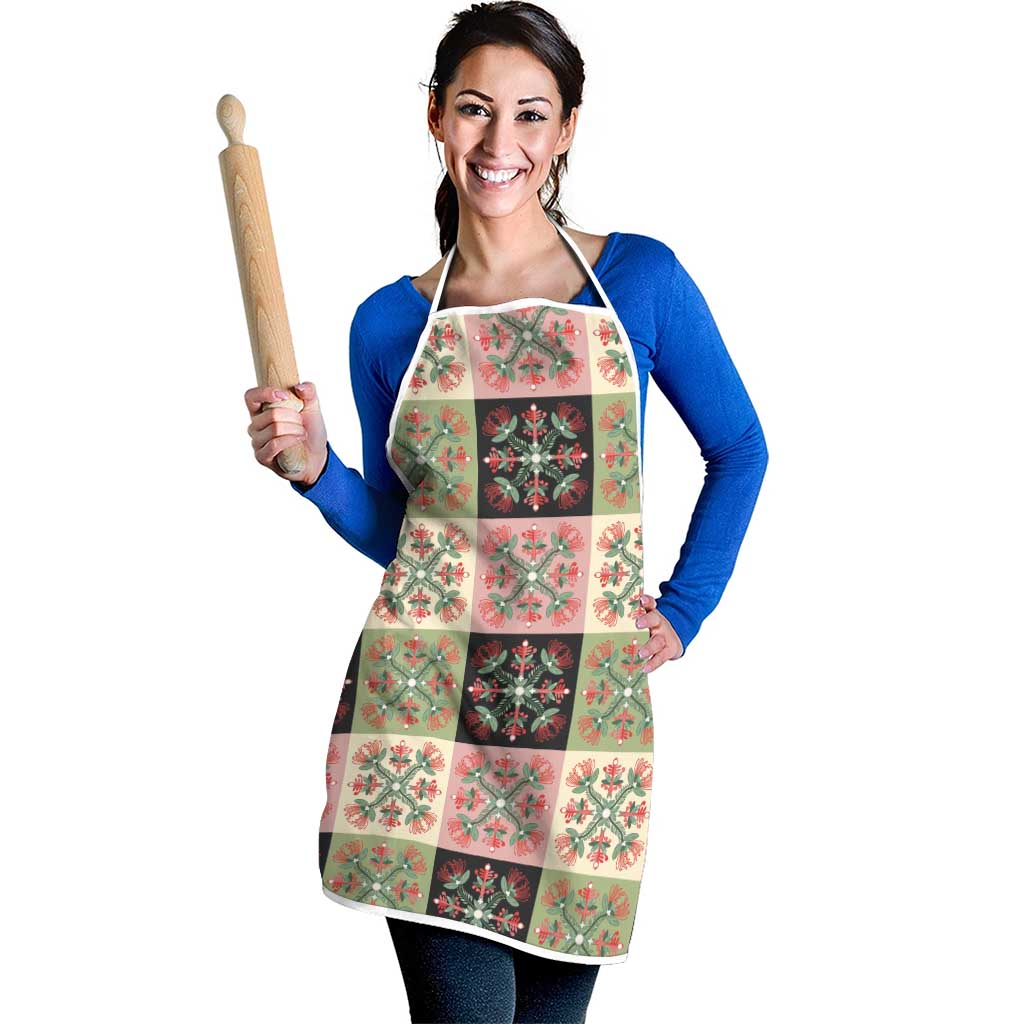 Seamless Pattern Pikake Lei Apron Floral Squares Pikake - Polynesian Pride